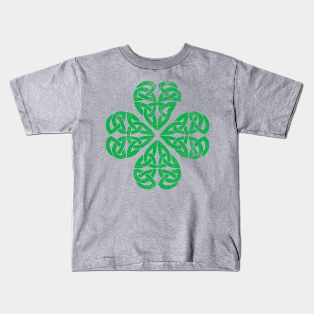 Traditional Celtic Shamrock Kids T-Shirt by Vector Deluxe